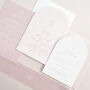 Anais Pink Floral Arch Wedding Invitations, thumbnail 1 of 5