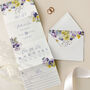 Violet Concertina Wedding Invitations, thumbnail 1 of 4