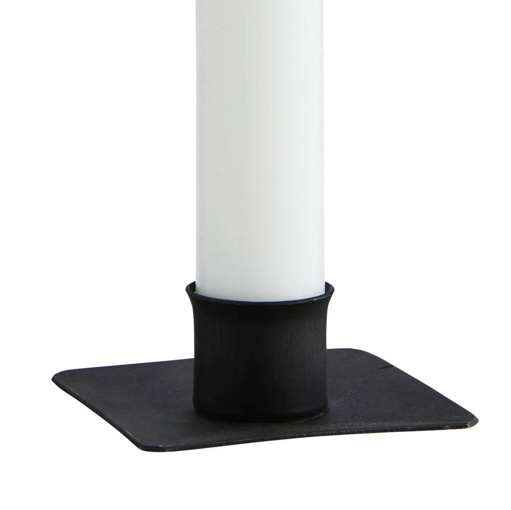 Pair Of Black Metal Taper Candle Holders By Smith & The Magpie