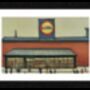 Framed 'Lidl Supermarket' Novelty A4 Lowry Style Art Print, thumbnail 2 of 2