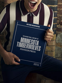 Minnesota Timberwolves Personalised Nba Basketball Gift Newspaper History Book, 3 of 9