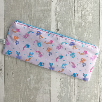 Children's Mermaid Fabric Pencil Case, 4 of 5