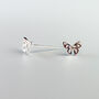 Sterling Silver Tiny Butterfly Stud Earrings, thumbnail 4 of 6