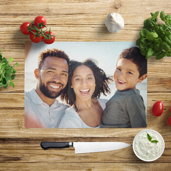 Your Favourite Photo Large Glass Chopping Board, 4 of 4