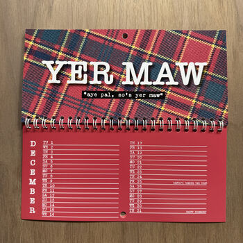 Scottish Insults Calendar 2026 By Hiya Pal, 6 of 6