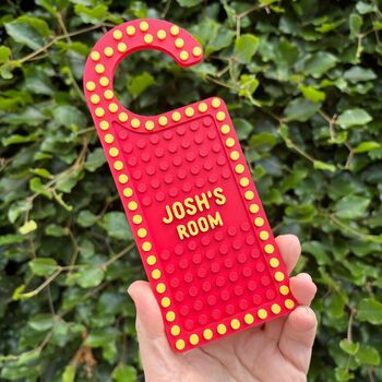 Personalised Lego Compatible Door Hanger, 6 of 6