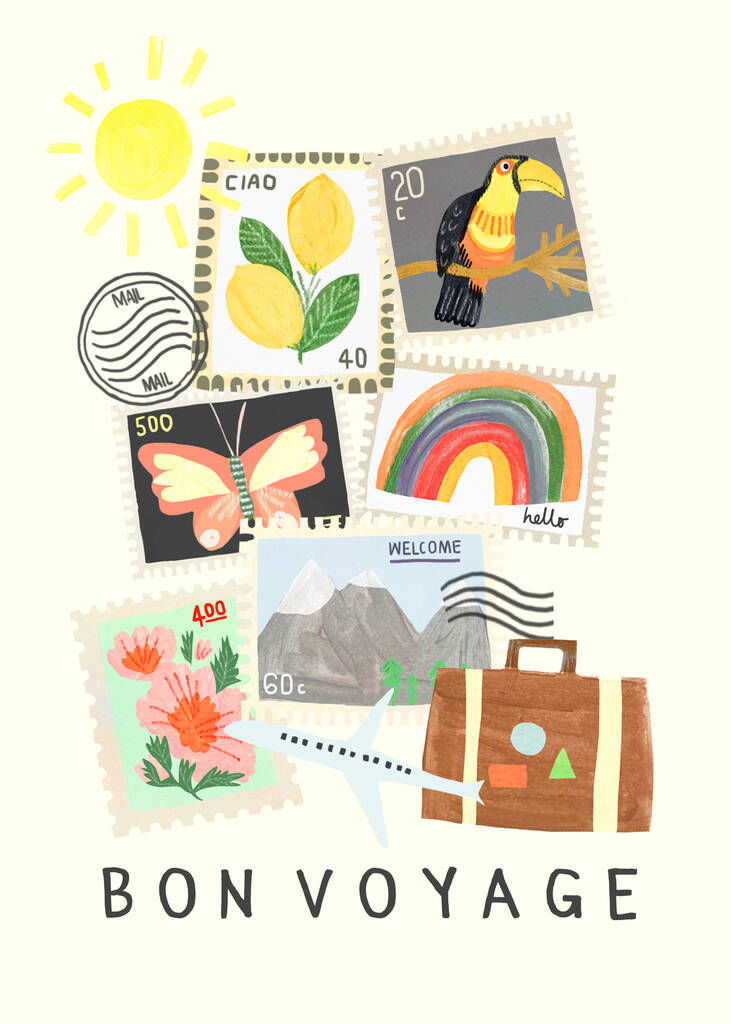 Bon Voyage Card By Darcie Olley | notonthehighstreet.com