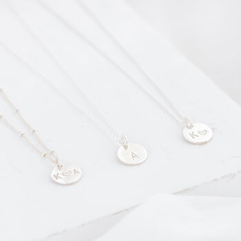 Rosa Personalised Disc Initial Necklace, 4 of 11