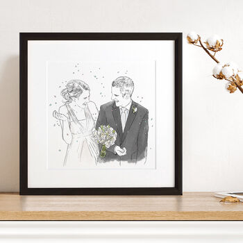Watercolour Line Music Or Hobby Custom Portrait, 5 of 7