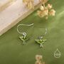 Sterling Silver Lunar Moth Enamel Drop Hook Earrings, thumbnail 5 of 10