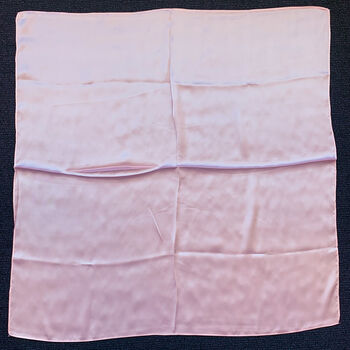 Baby Pink Silky Square Scarf, 2 of 3