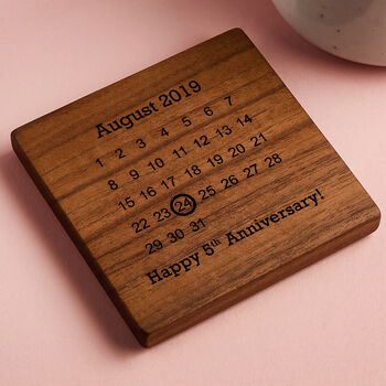 Personalised Wooden Gift Never Forget Coaster, 3 of 4