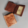 'Lander' Men's Leather Bi Fold Wallet In Tan, thumbnail 9 of 9