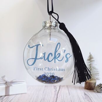 Personalised Baby's 1st Christmas Bauble, 2 of 4