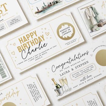Personalised Birthday Scratch Card Travel Voucher, 4 of 4