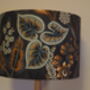 Black And Burnt Orange Exotic Floral Lampshade, thumbnail 2 of 6