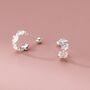 Sterling Silver Daisy Petal Curl Stud Earrings, thumbnail 4 of 6