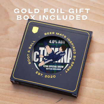 Scotland Football Beer Mats | Gift For Football Fans, 9 of 9