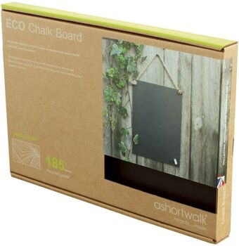 A Rectangular Chalk Board Made From Recycled Packaging, 2 of 2