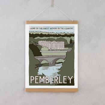 Pemberley Vintage Style Travel Poster, 3 of 3