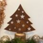 Rusted Metal Christmas Tree Decoration Sign, thumbnail 3 of 6