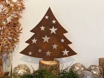 Rusted Metal Christmas Tree Decoration Sign, 3 of 6