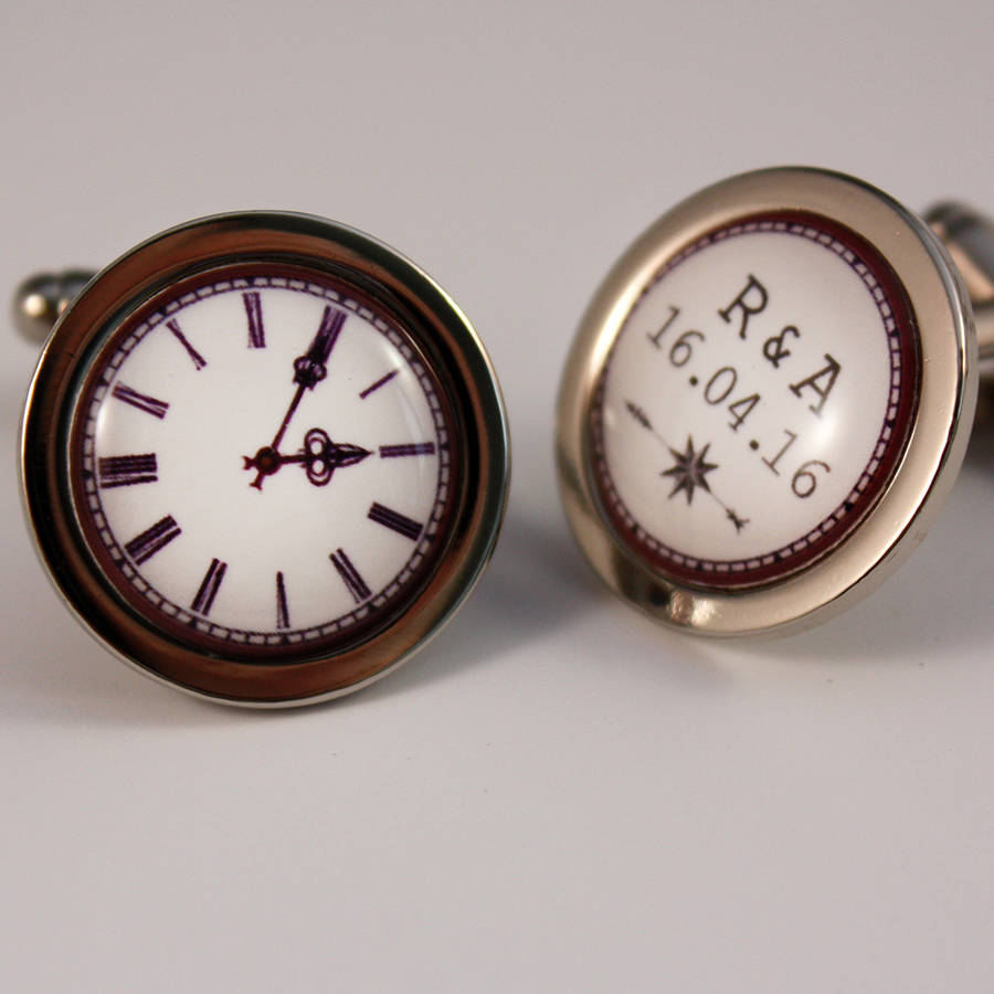 Personalised Wedding Watch Cufflinks By Lost Wonderland