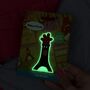 Feathers Mcgraw Head Glow In The Dark Sew On Patch, thumbnail 2 of 5