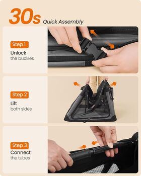 Collapsible Dog Crate Portable Pet Carrier, 4 of 6