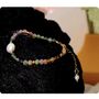 Monaco D'or Gold Pearl Ombré Tourmaline Natural Stone Gift Bracelet, thumbnail 3 of 5