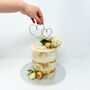 Double Heart Wire Cake Topper, thumbnail 2 of 4