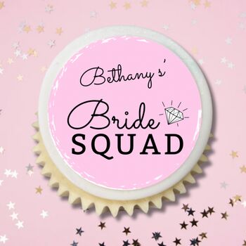 Personalised Bride Squad Edible Cocktail Toppers, 3 of 4