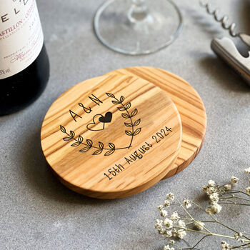 Personalised 'Wedding Anniversary' Coaster, 6 of 9