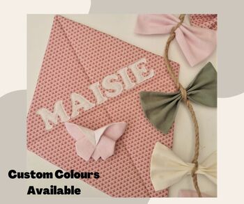 Personalised Blush Pink Sage Cream Bedroom Kite Decor, 8 of 12