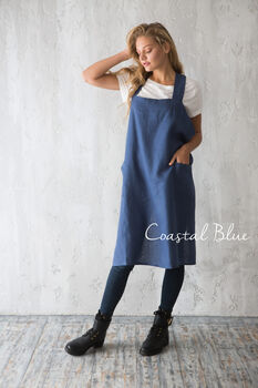 Kids Art Apron | Personalised Linen Pinafore, 2 of 12