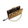 Evening Box Clutch Sustainable Golden Velvet Handbag, thumbnail 5 of 6