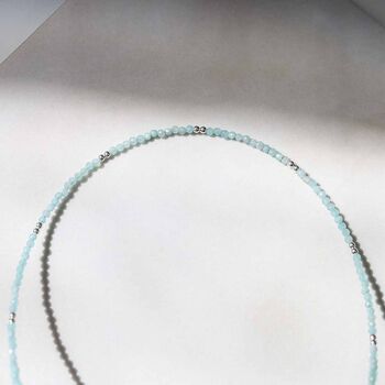Amazonite Gemstone Beaded Necklace, 5 of 8