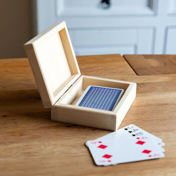 Personalised Games Night Playing Cards Holder Box, 3 of 6