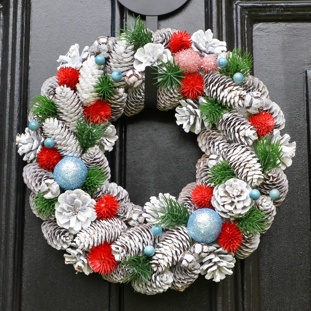 Christmas Magic Pinecone Door Wreath, 1 of 6