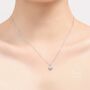 Tiny Moonstone Four Point Star Pendant Necklace, thumbnail 4 of 12