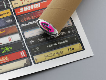 25th Birthday 2001 Music Print Personalised Gift, 6 of 9