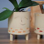 Personalised Plant Pot With Fish Design And Feet, thumbnail 3 of 7