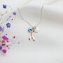 Personalized Pink Ribbon Necklace, Breast Cancer Awareness, thumbnail 9 of 10