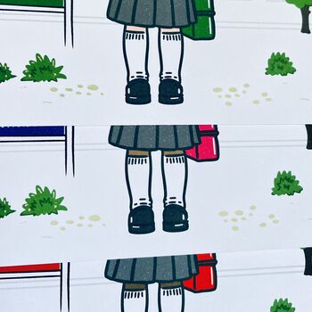 Customisable First Day Of School Card For Girls, 8 of 10