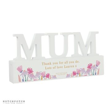 Personalised Mum Wooden White Ornament Gift, 4 of 4