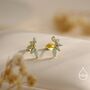 Green Opal Marquise Cluster Stud Earrings In Sterling Silver, thumbnail 4 of 12