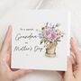 Personalised Mothers Day Card For Grandma With Flowers, thumbnail 1 of 7