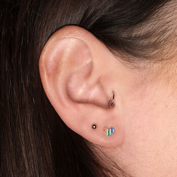 Mini Rainbow Heart Earring Studs, 2 of 5