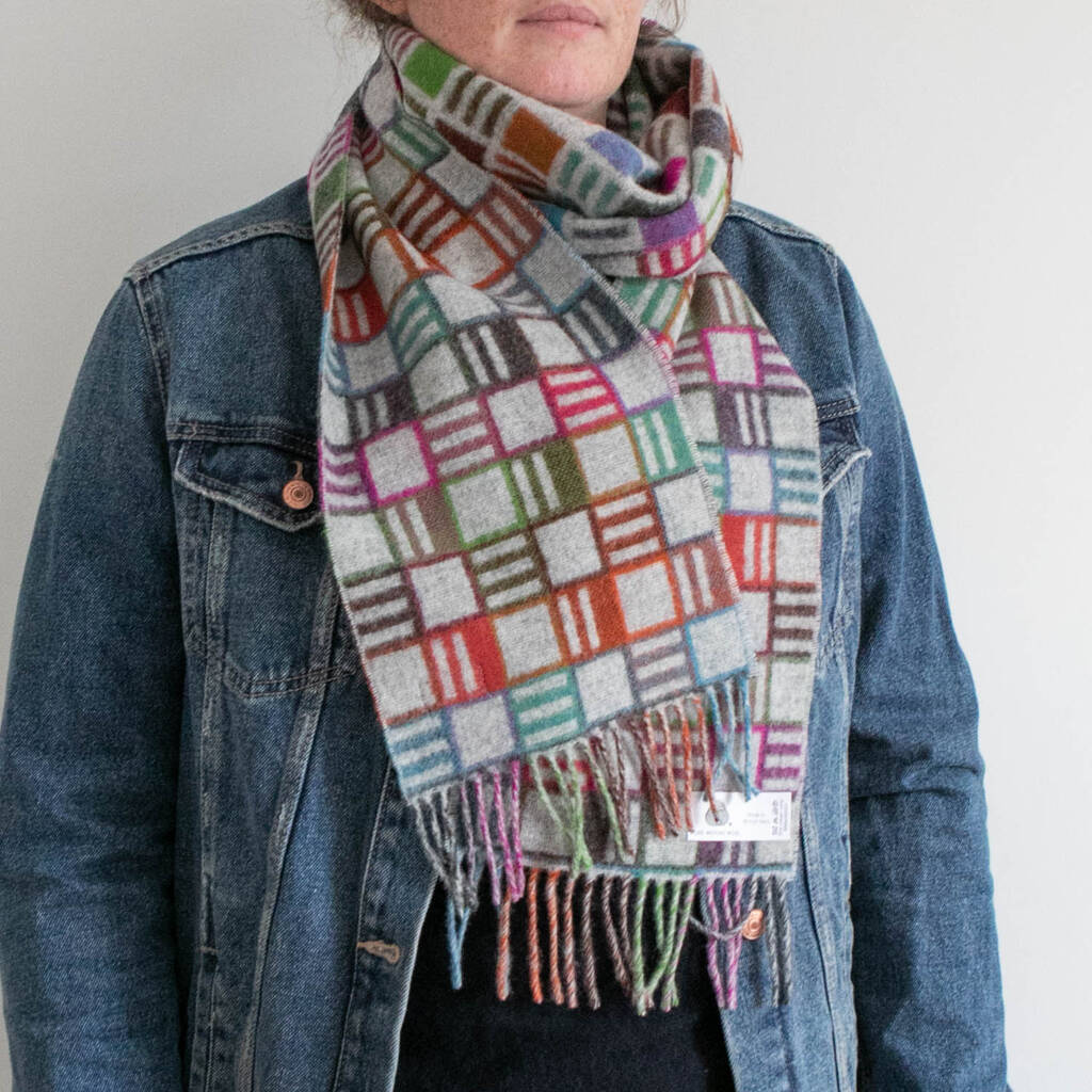Merino Lambswool Square Or Spot Check Scarves, 1 of 8