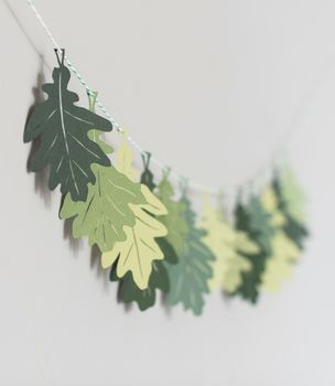 Oak Leaf Papercut Garland, 6 of 10